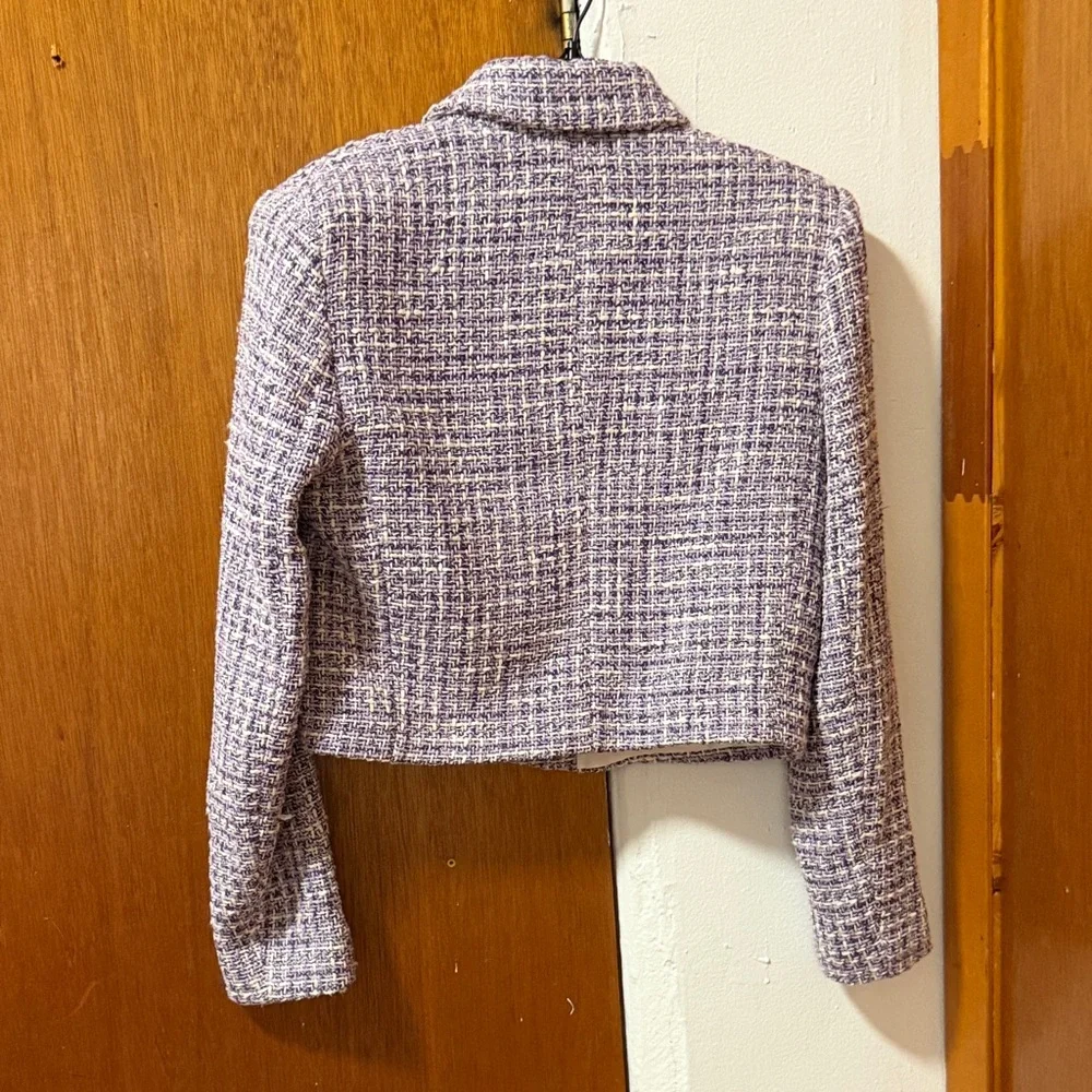 Zara Lavender Tweed Blazer and Skirt Set - Picture 7 of 7